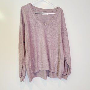 Urban Outfitters Lilith Sweater Light Purple Cozy V Neck Pullover Sweatshirt M